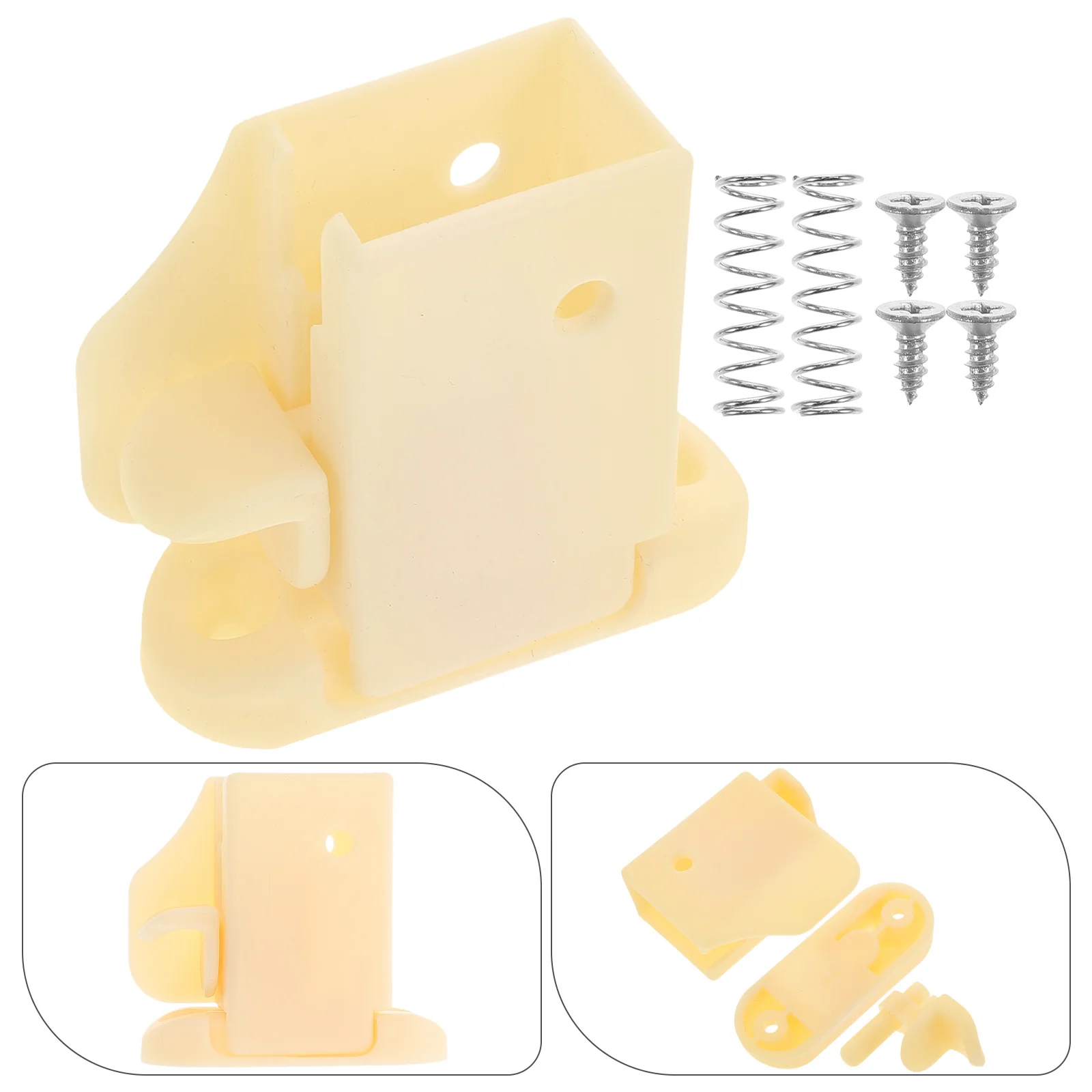 

2pcs Automatic Buckle Baby Gate Latch Bed Guard Bar Flip Up Anchors Latches Crib Wall Protector Plastic Extension Rotating Lock