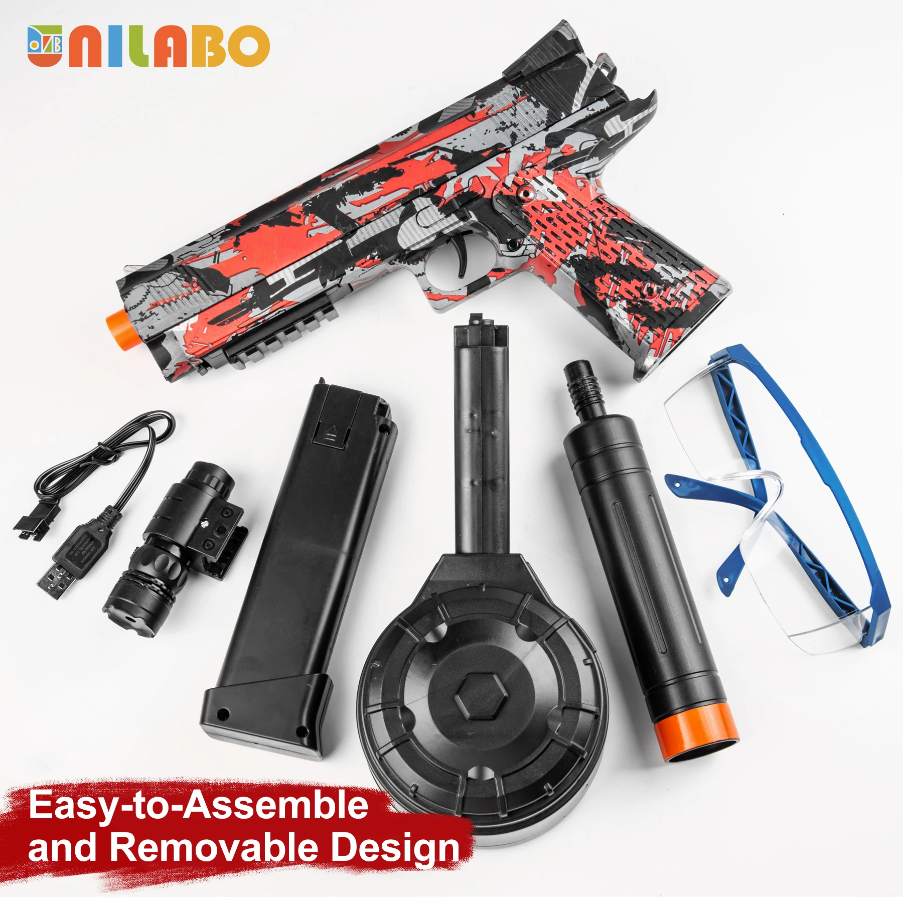 2025 New Electric Blaster Gun Toy, High Precision Shooting, Party Game - Halloween Thanksgiving Christmas Gift(No Bullets)