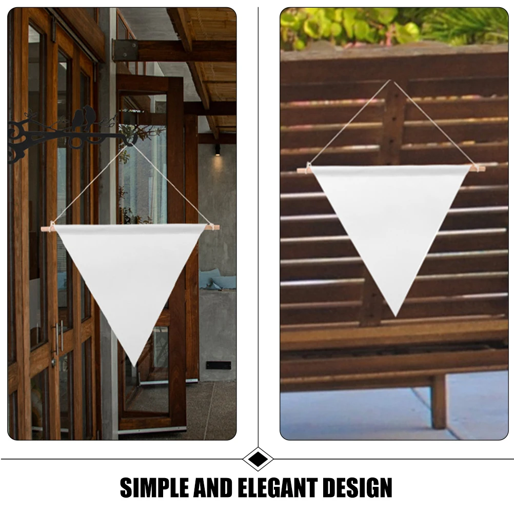 

6pcs Blank Triangle Flags 30x28cm DIY Garden Party Decor Hanging Pennant Banner Activities Celebrations Holiday