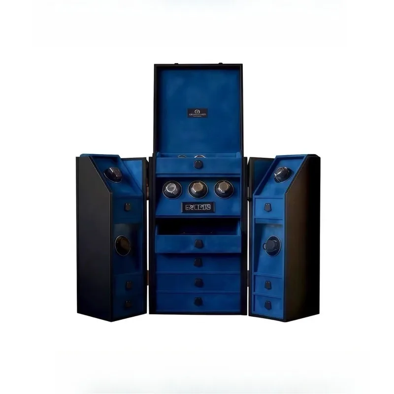 floor-to-ceiling jewelry cabinet, villa luxury home with rocking watch design, modern high-end jewelry cabinet