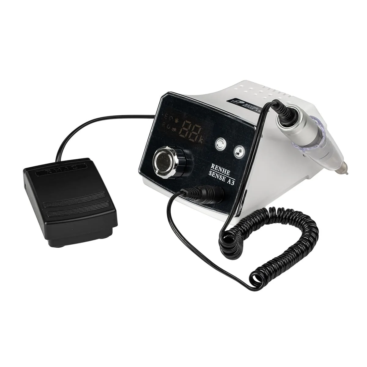 RHJC Renhe A3A 30000RPM 65W Nail Drill Micromotor Jewelry Mini Polisher Digital Display Manicure Pedicure Polishing Machine