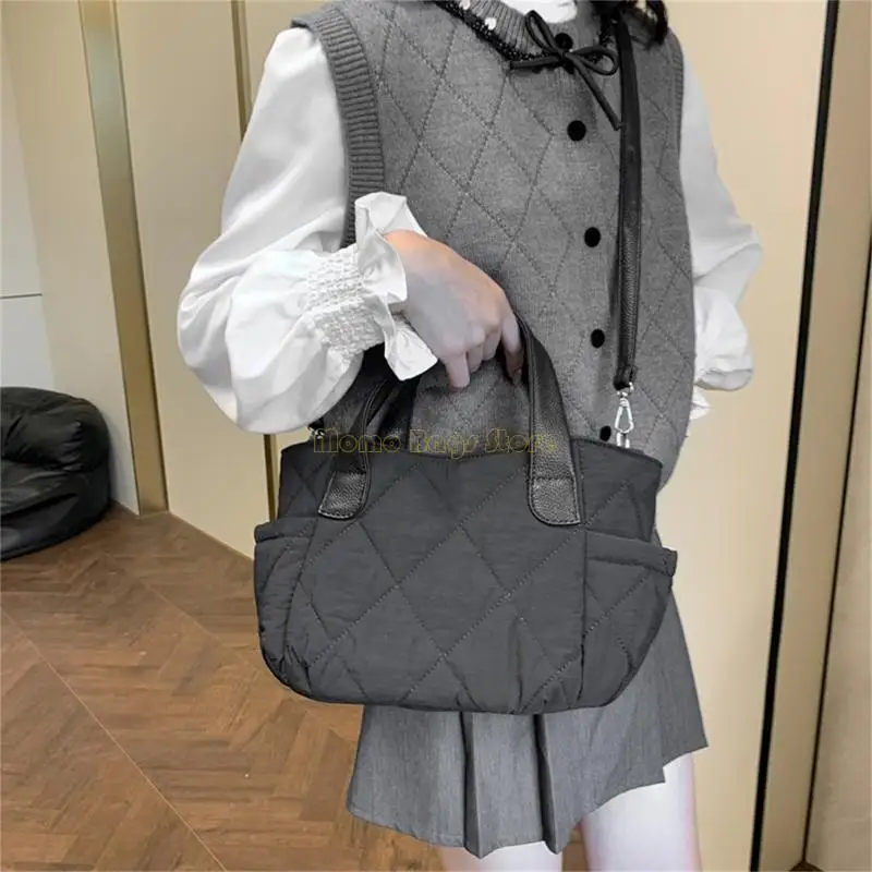 

X90d повседневное стеганое нейлоновое плечо кошелек для женщин мягкая мягкая накладная сумочка с регулируемым ремешком кошелек