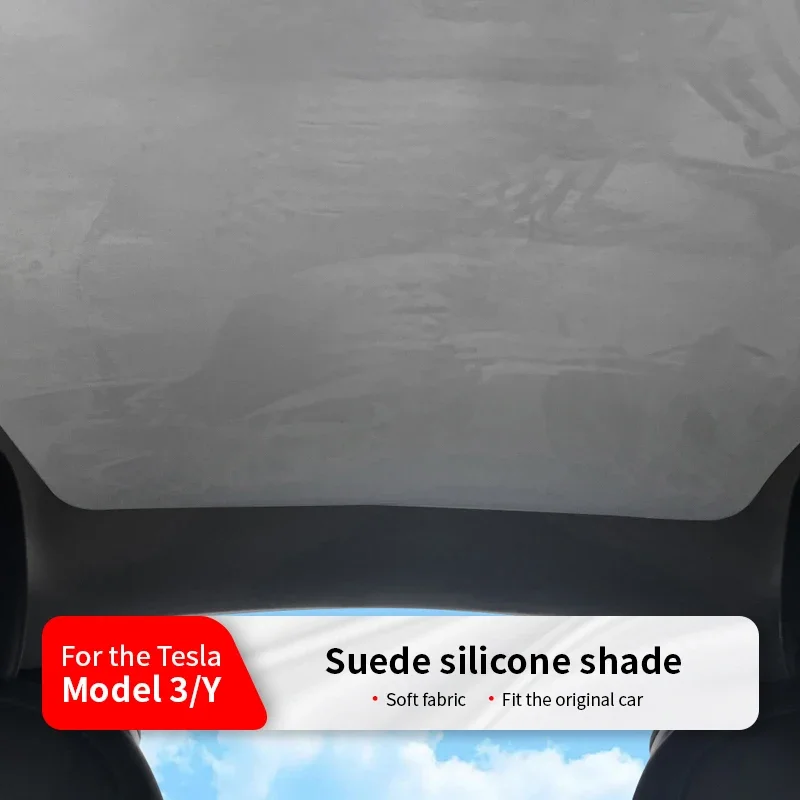 

For Tesla Model 3 2016-2025 Thickened Suede Segmented Sunroof Sunshade Special Sunscreen Heat Insulation Sunshade For Car Roof