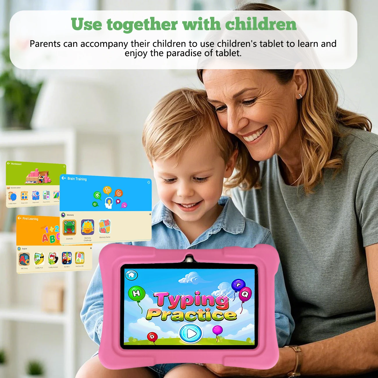 7 Inch Kid Tablet Android 32GB 5G WiFi Tablet PC Toddler Educational Learning Toys Dual Camera Children's Gift Kids Software