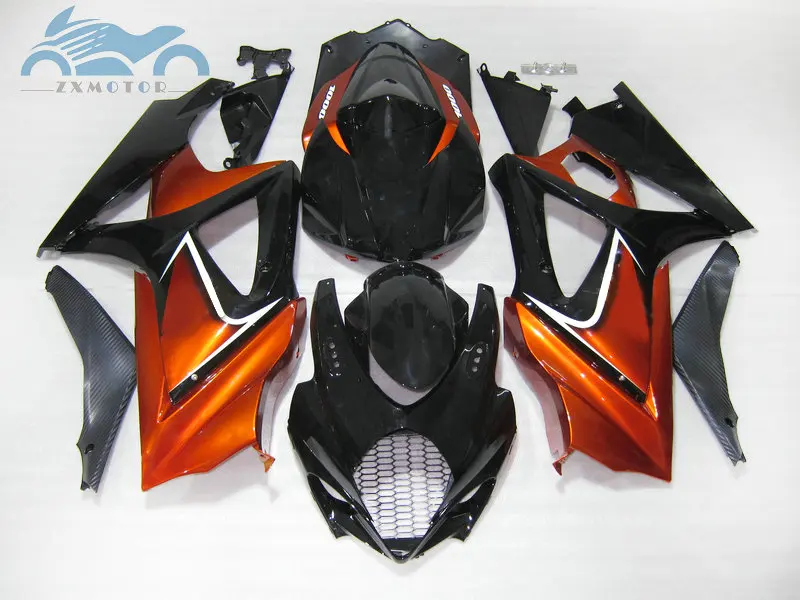 

New Custom Motorcycle Fairing kits for Suzuki GSXR 1000 GSXR1000 2007 2008 K7 K8 ABS plastic fairings kit 07 08 red golden