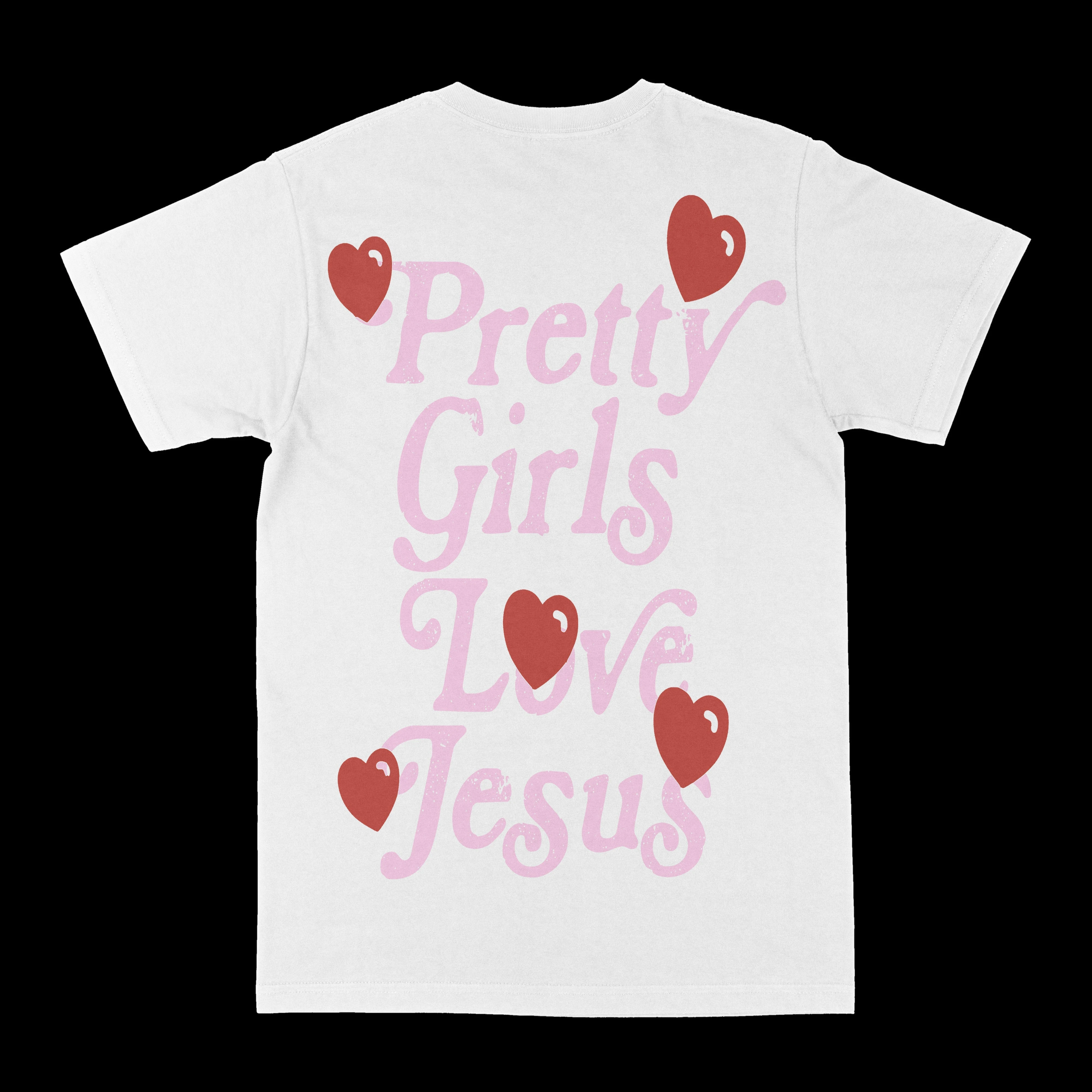 Streetwear Girl Brand - White Pretty Girls Love Jesus Y2K