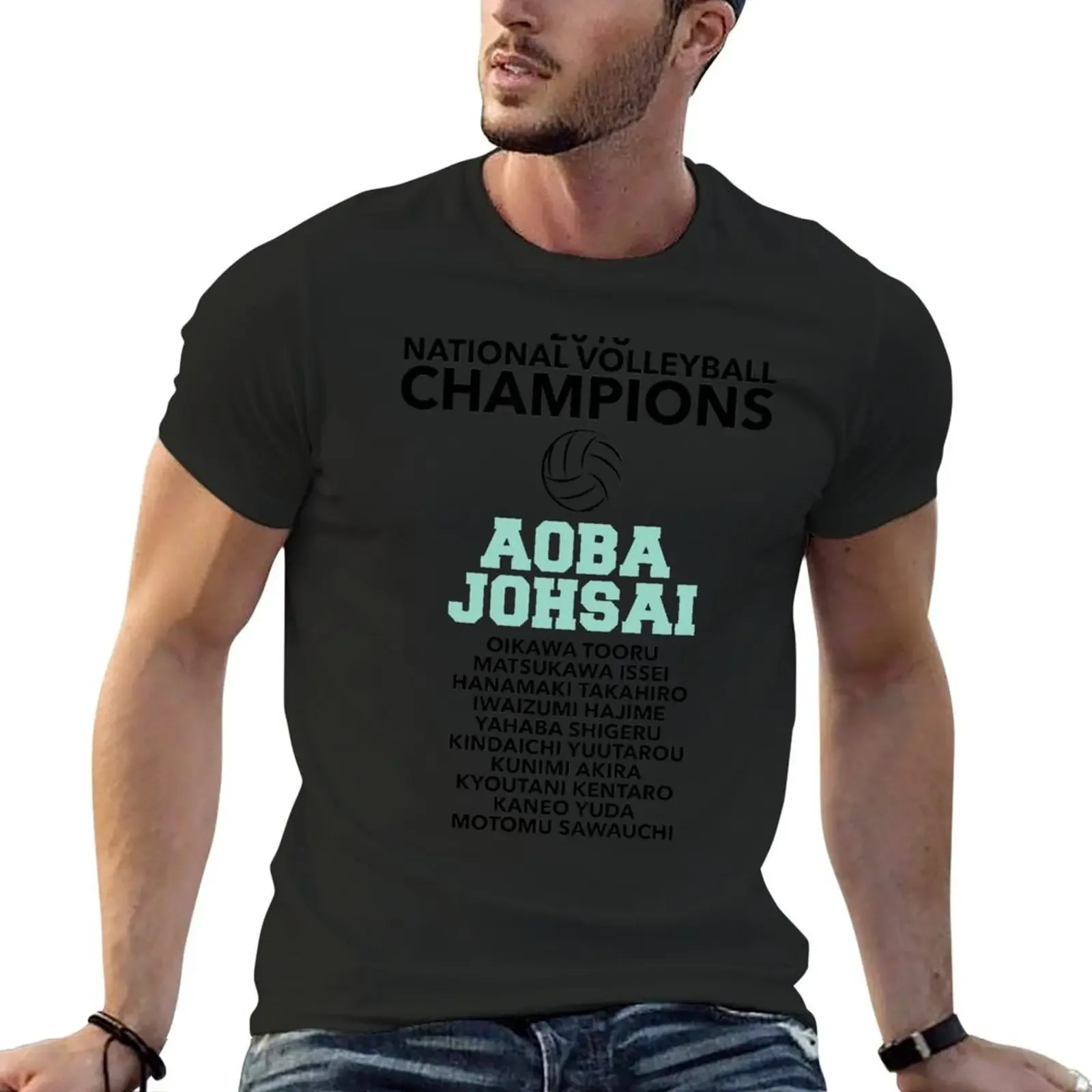 Aoba Johsai Champions T-Shirt shirts graphic tees plain fitted t shirts for men