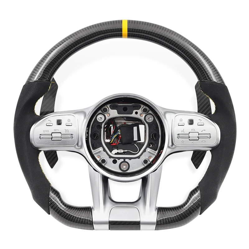 

Carbon Fiber Steering Wheel For Benz Mercedes AMG W205 C63 W212 W213 W176 W177 W222 W221 CLS CLA GLB GLA GLC GLE Car Accessories