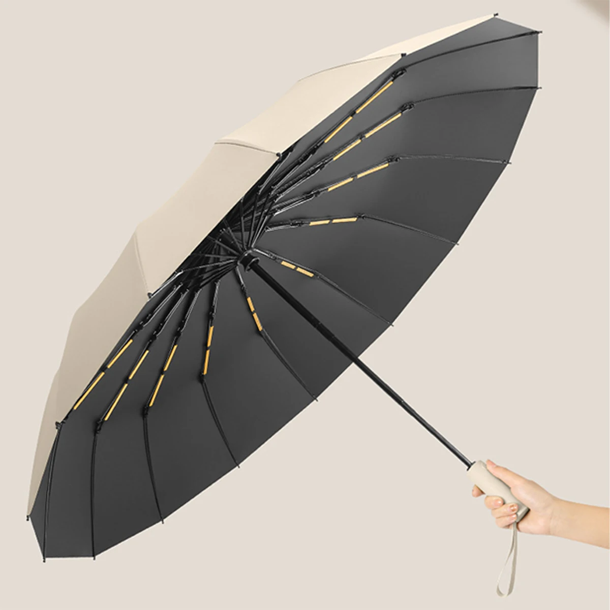 16k Double Bones Large Umbrella Men Womens Windproof Compact Umbrellas Automatic Fold Business Luxury Sun Rain Umbrella Travel