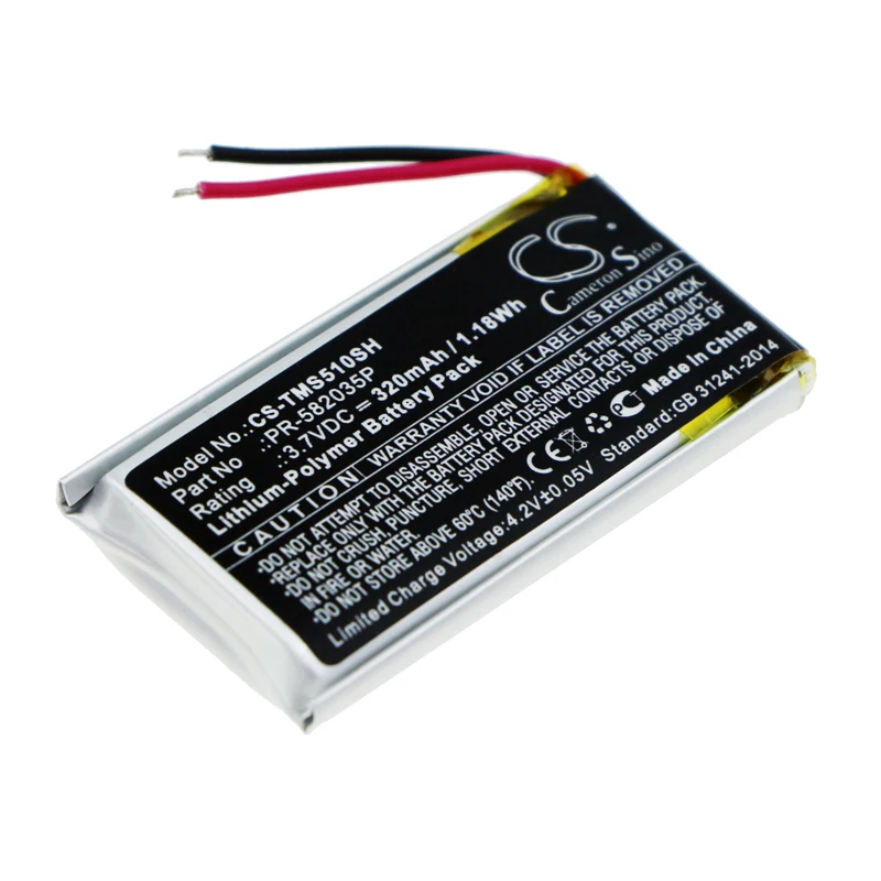 Cameron Sino 3.7V 320mAh CS-TMS510SH Smartwatch Battery PR-582035P for TomTom Spark 510  +TOOLS KIT