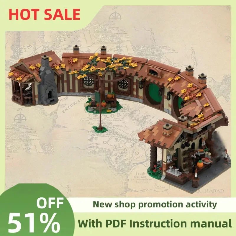 

Лидер продаж, 3059 шт., знаменитая серия фильмов «Кольца», Moc Green Dragon Inn, модель на заказ, головоломка «сделай сам», креативные идеи, детские игрушки, подарки на день рождения