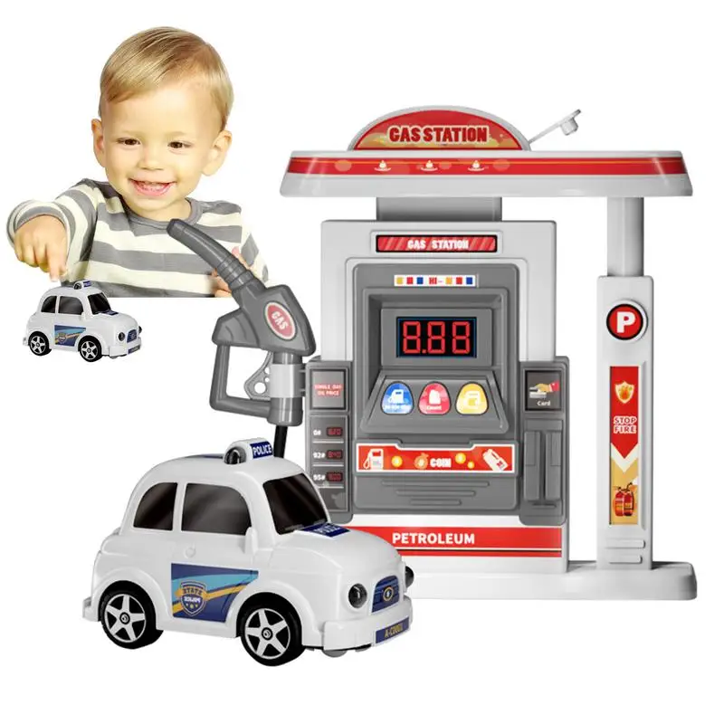 

Gass Pump Toy Simulation Set Children's Toy Car Spray Mist Set Automatic Toy Gass Station Kids Early Education Toys Play House