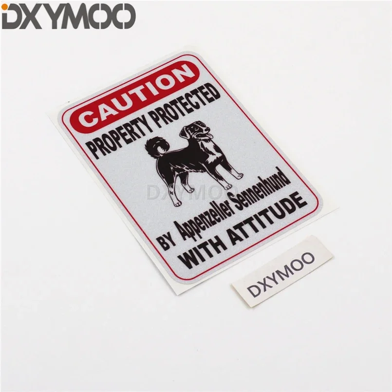 

Виниловая наклейка для стайлинга автомобилей, забавная предупреждающая защищенность, Appenzeller Sennenhund с наклейкой для собаки
