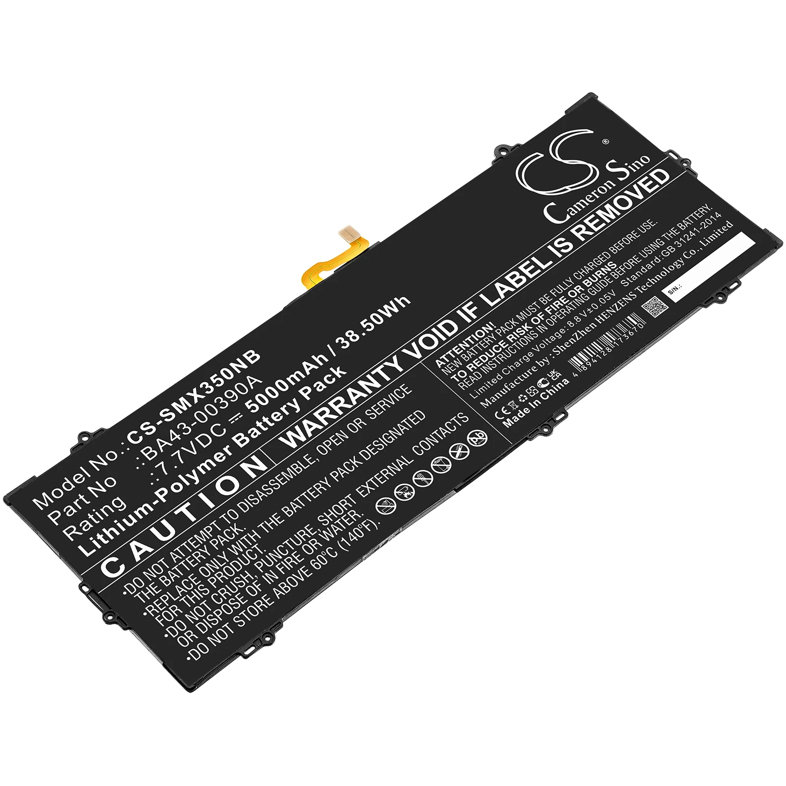 Replacement 7.7V 5000mAh Laptop Battery BA43-00390A for Samsung Chromebook 15.6" XE350XBA-K01US