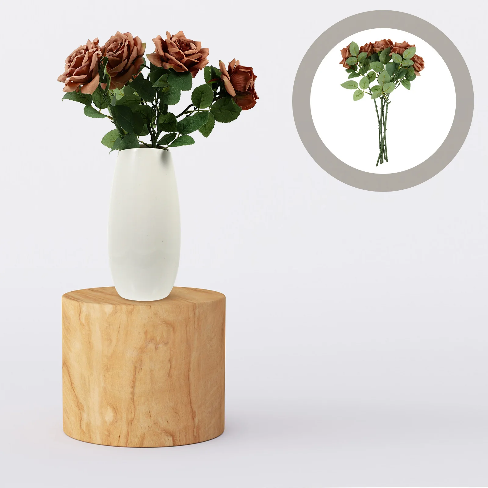 

5Pcs Home Artificial Bouquet Brighten Space with Simulation Rose Decor for Office Window Flower Arrangement Fake Rose Bouquet