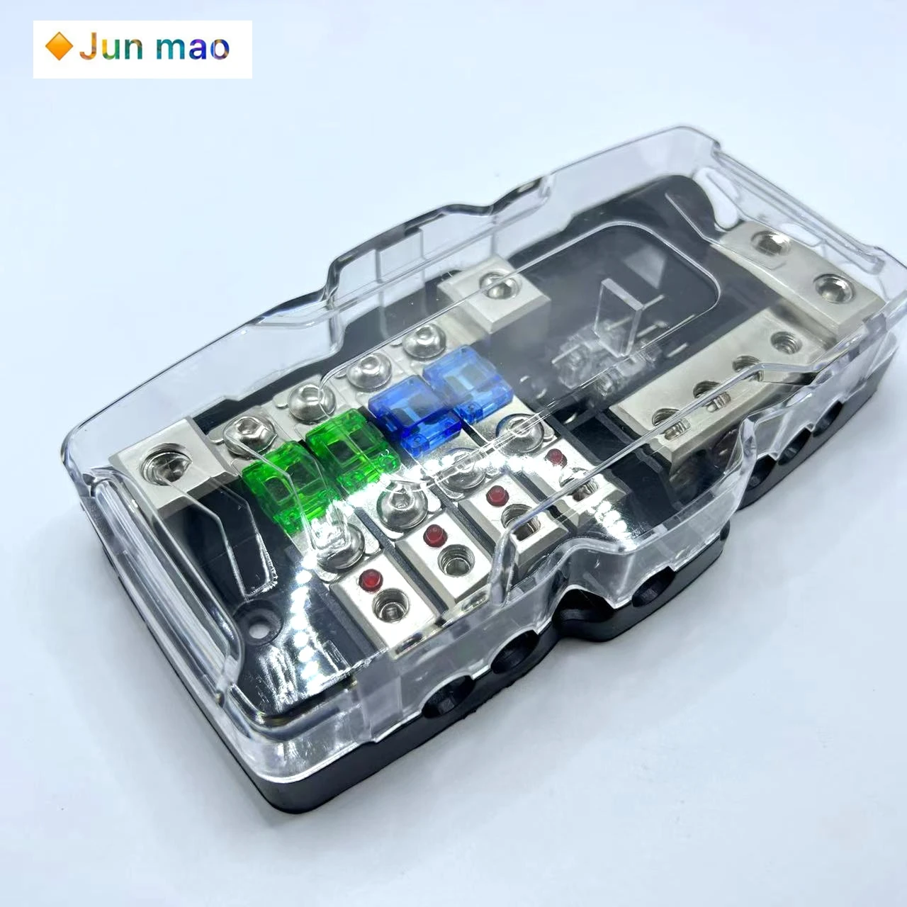 24V 12V 30A 60A Fuse Blade Box Splitter Block DC Distribution LED Indicator Accessores For Car Player Audio Stereo Fuses Holder