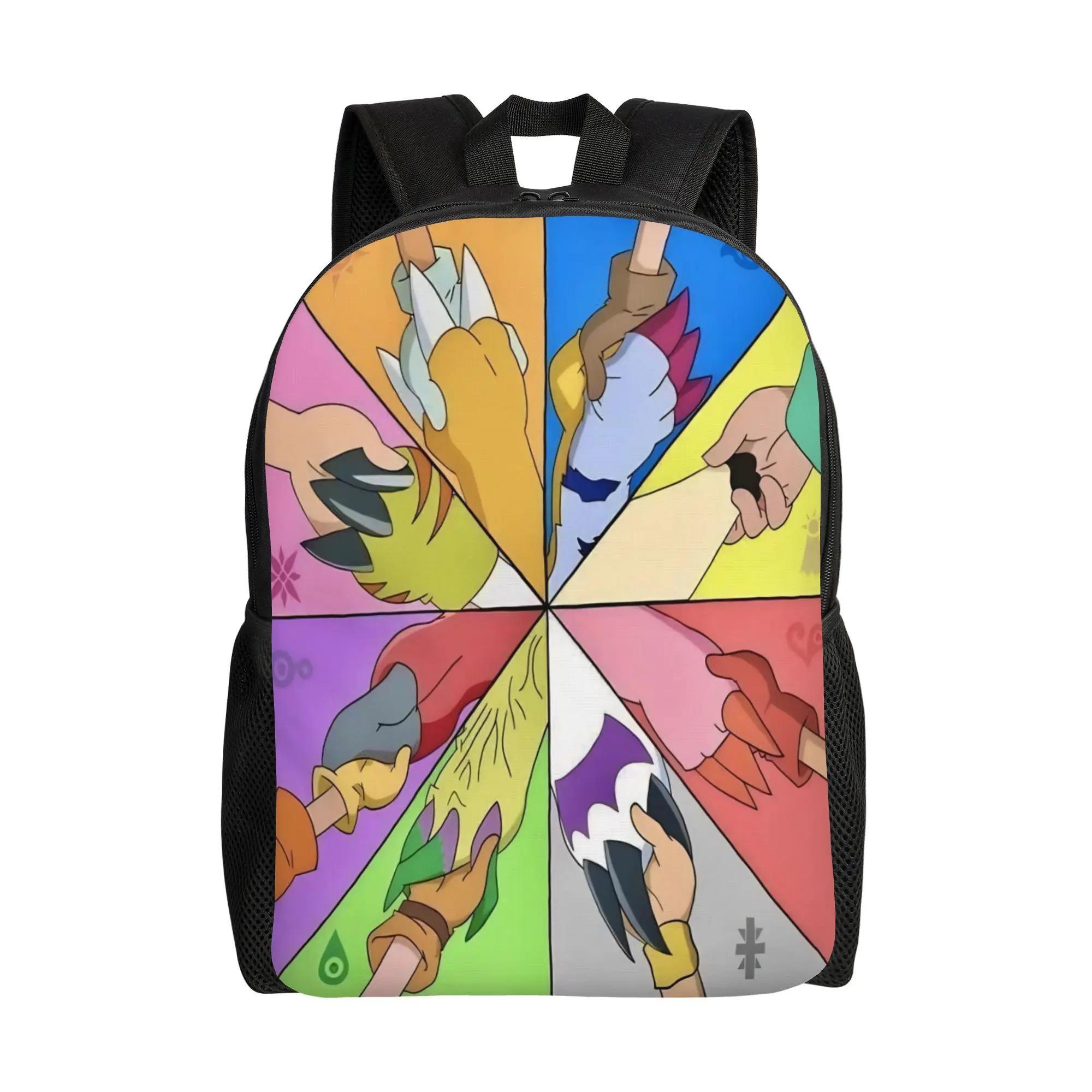 

Digimons Cartoon Classical Backpack Sports High School Work Daypack for Men Women College Canvas Bags