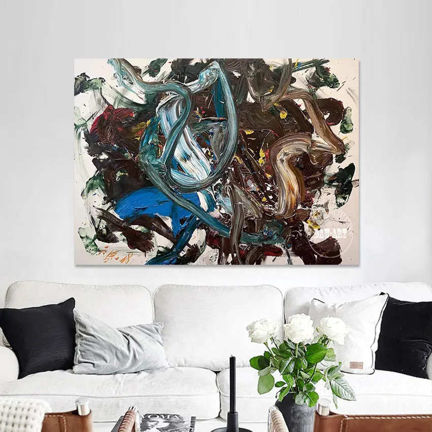 

Idea Design Textured Decoration Picture Abstract Art Oil Paintings on Canvas, Xiamen Artwork,Frameless Acrylic Wall Hangings