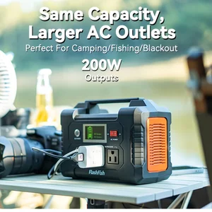 200 W Portable Energy Station, 40800 mAh solar generator with 110 V/2 ports CA outlet DC/3 USB ports, backup battery power supply 6 Main Sales Sales of Solar Energy Portable - №3