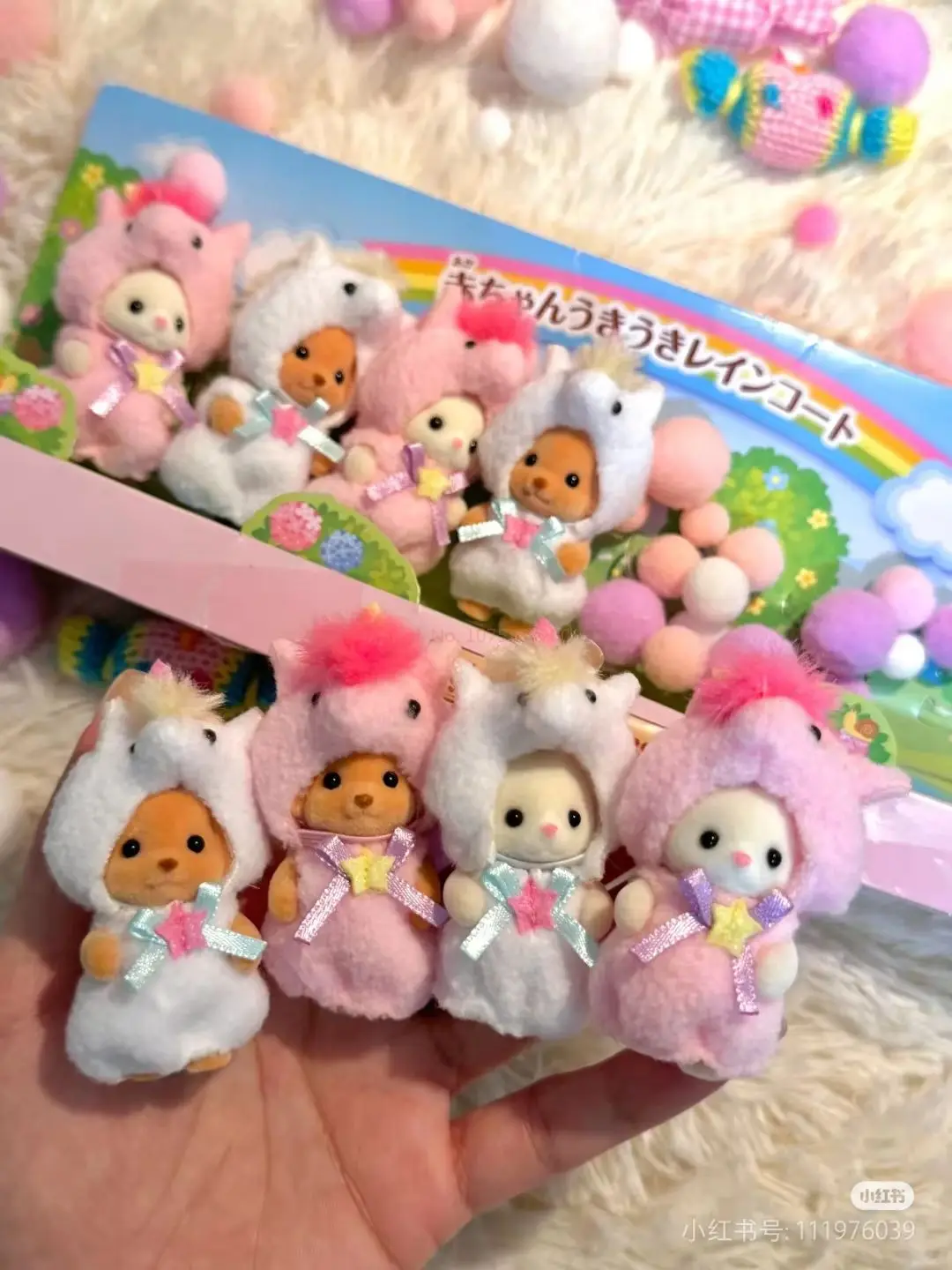 Original Japan Sylvanian Forest  Anime Figures Christmas Set Robot Unicorn Attack Toy Dressing Party Doll Festivals Limited Gift