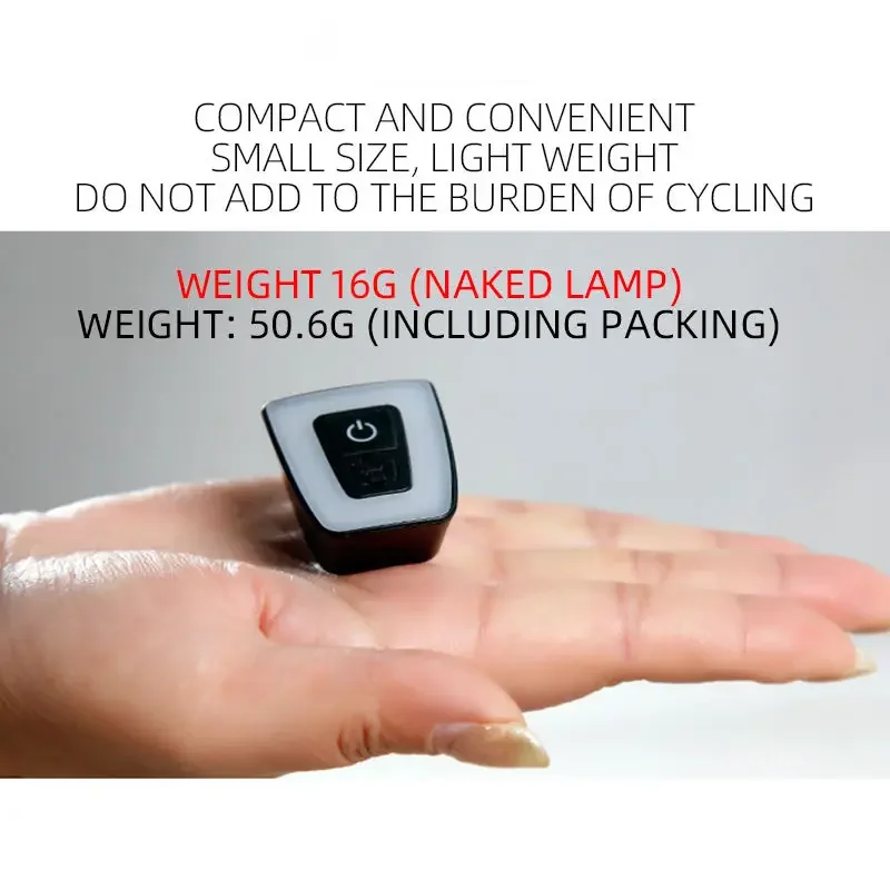 USB قابلة للشحن السلامة تحذير دراجة الضوء الخلفي LED غير نافذ للمطر دراجة ضوء دراجة الذيل ضوء ليلة ركوب تحذير الضوء