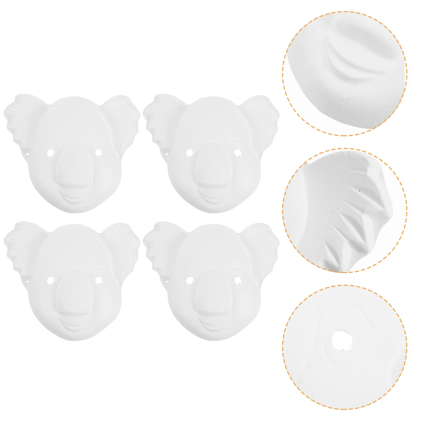 

6 Pcs Hand Drawn Animal Mask for Masquerade Party Facial Blank Kids Base Handmade Masks Unpainted Paper Miss Makeup Kit