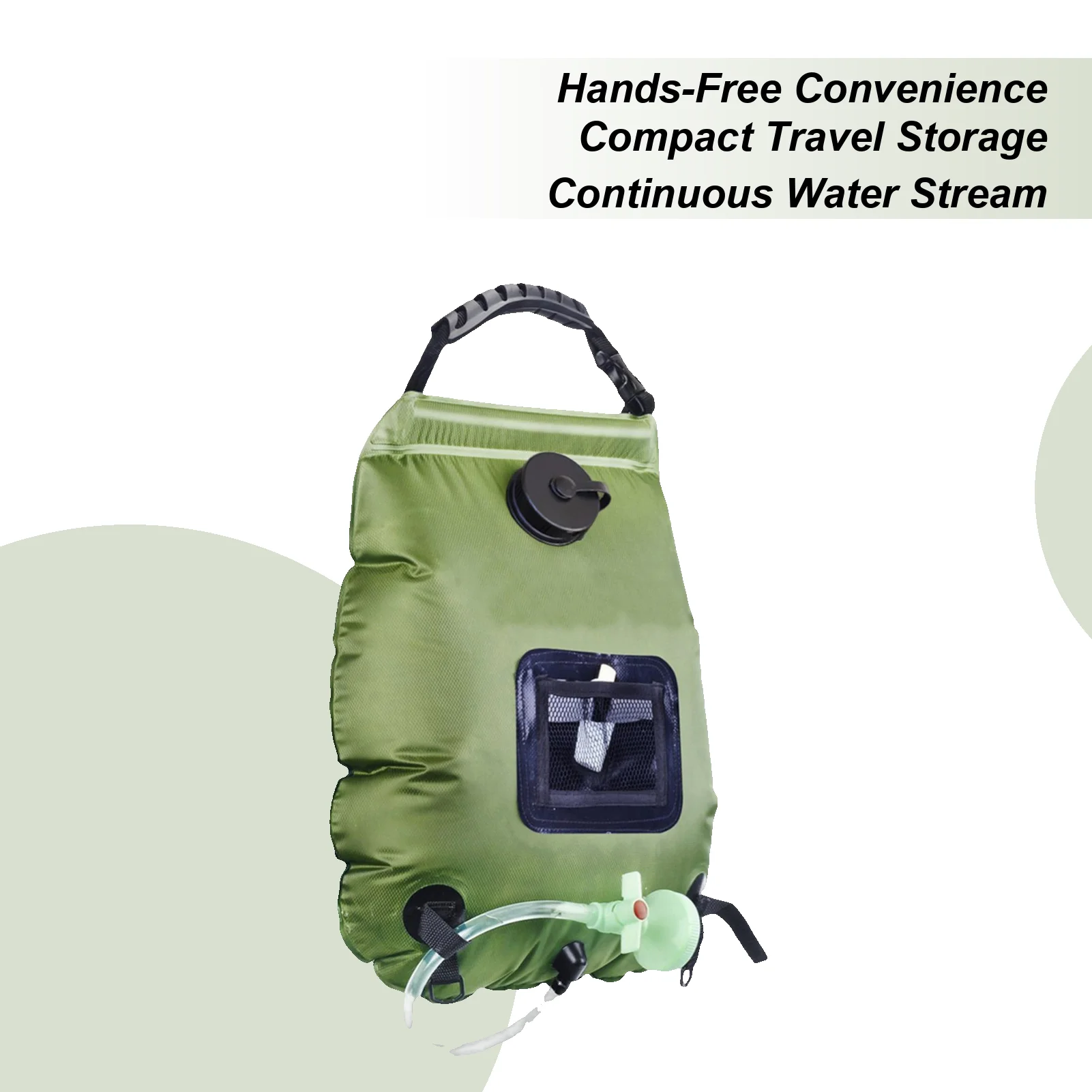 Portable Shower For Camping 5 Gallon/20L Solar Removable Bath Tool With Shower Head And Hose Outside Camp Shower For Outdoor