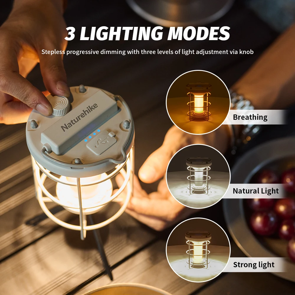 Naturehike New Outdoor Camping Lamp Portable Camping Tent Camp Lamp Atmosphere Lamp Waterproof Lamp