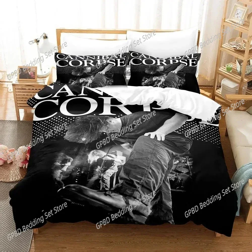 3D Print Cannibal Corpse Bedding Set For Bedroom Soft Modern Bedspreads Comefortable Kids Duvet Cover Quilt Cover And Pillowcase