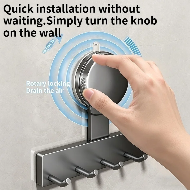 1pc Suction Cup Hook No Need To Drill Bathroom Kitchen Door Clothes Hanger Hanging Rack Accessories - view 3