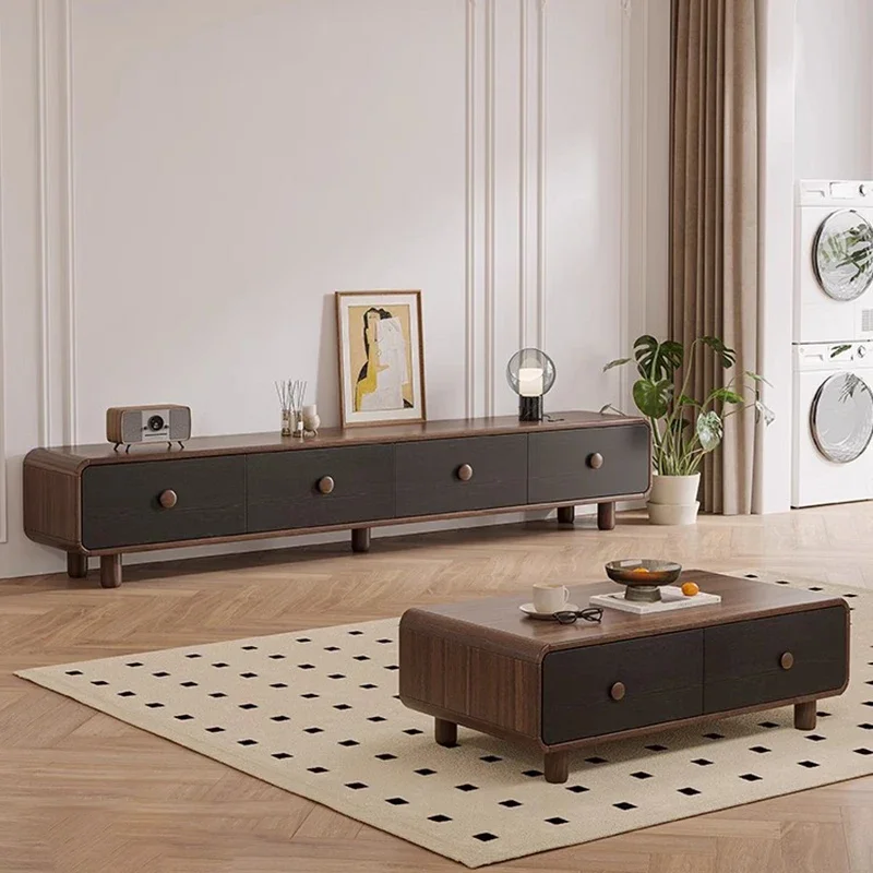 Glamour Aesthetic TV Cabinet Midcentury Elegant Vintage Premium TV Stand Large Drawers Muebles De Salón Para Televisor Furniture