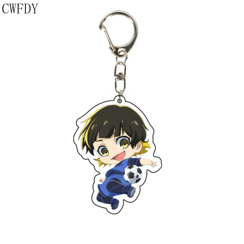 Anime Blue Lock Arcylic Keychain Cartoon Figures Isagi Yoichi Bachira Meguru Kawaii Key Chain Costume Accessories Birthday Gifts