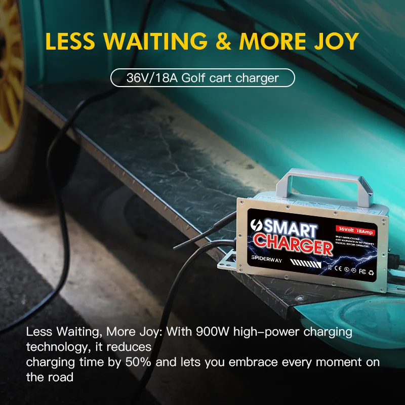 36 Volt 18 AMP Battery Charger Crowfoot Plug For EZGO Club Car Yamaha Golf Cart