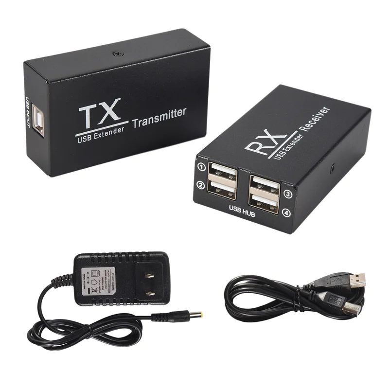 120M USB Extender 4 Port USB1.1 Hub Extender Over RJ45 Ethernet USB UTP Extension Transmitter Receiver-POS