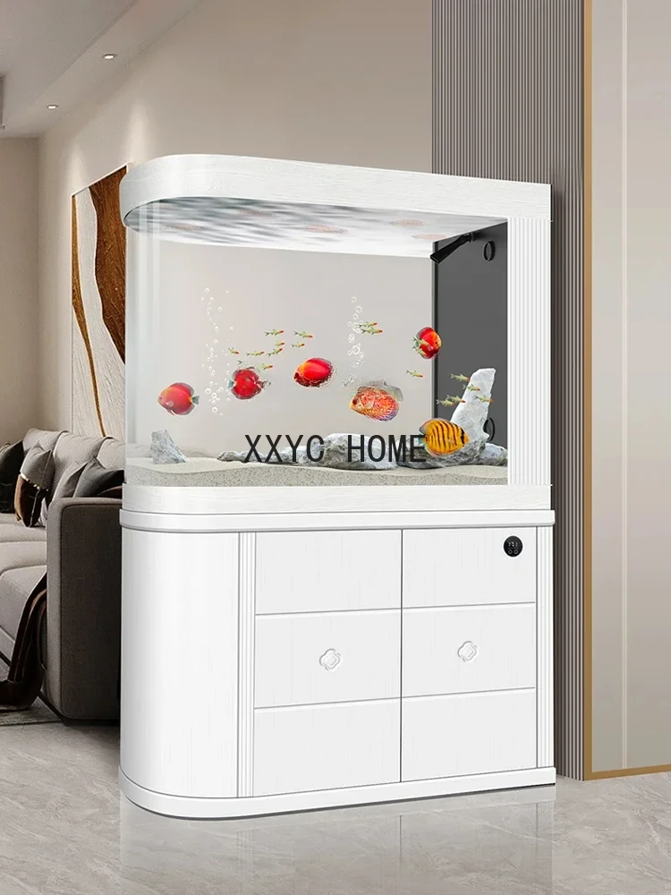 Head Bottom Filter Fish Tank Living Room Large Floor Household Subareas Screens Change Water Chinese Style