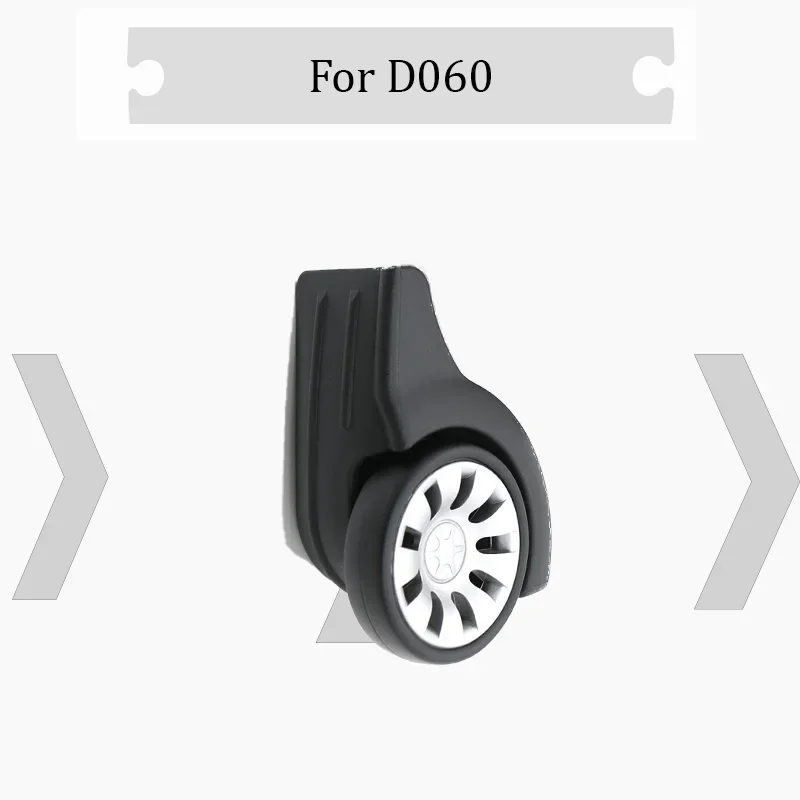 

For D060 Luggage 2-Piece Universal Swivel Casters with Straight-Track Front Wheels - Durable Replacement Set