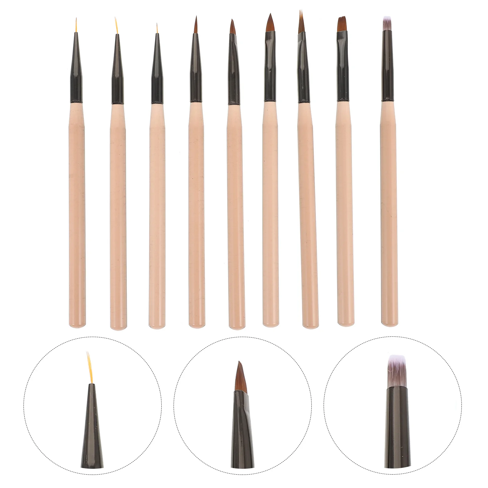9Pcs Nail Art Pen Set Nail Brush Liner Manicure Tool Polish Design Fingernail Polish Brushes Liner Brush for Nails