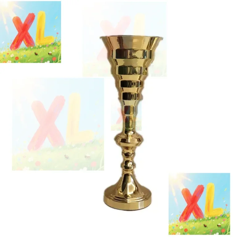 

2019 new wedding road guide gold electroplated European flower pot decoration venue layout props welcome area ornament