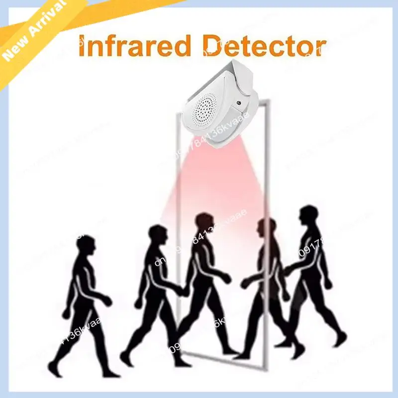 M01K Wireless Guest Benvenuto Campanello Allarme Campanello per porta Sensore di movimento PIR a 32 canzoni per ingresso negozio Protezione di sicurezza aziendale Greeter