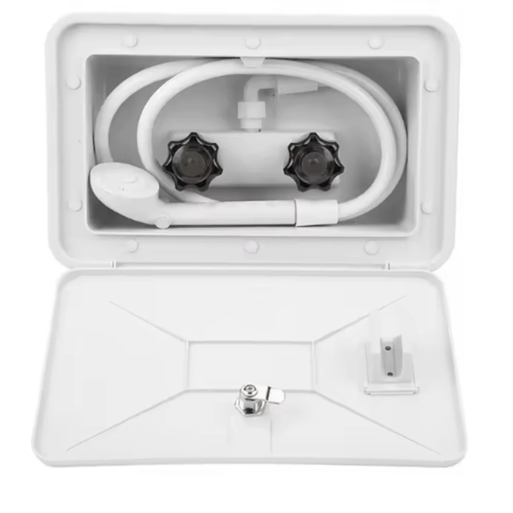 

AT92-Faucet Hose & Sprayer RV Exterior Shower Box Quick Connect For Motorhome Boat Accessories