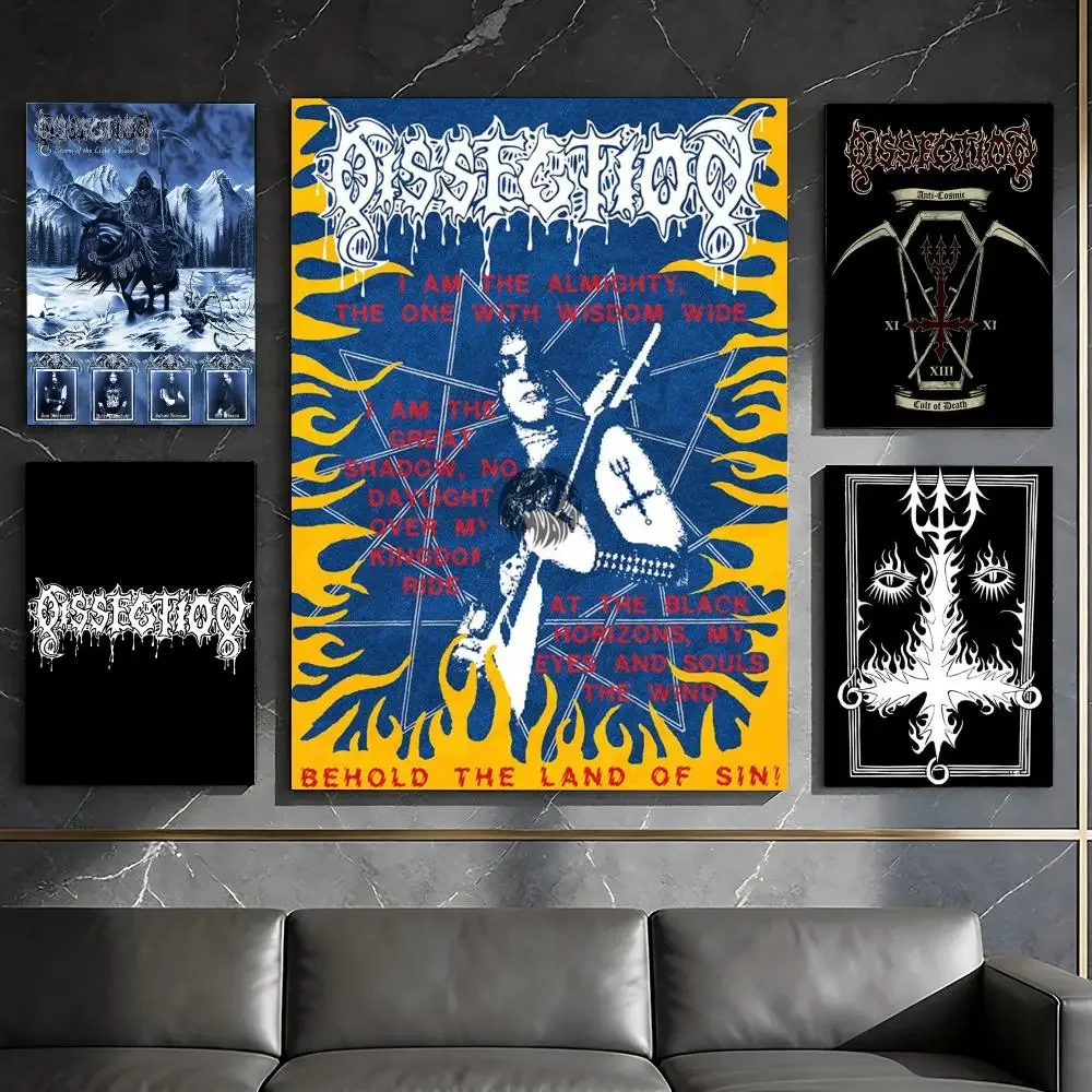 Metal Band D-DissectionS Poster Waterproof Peel & Stick Wall Sticker Self Adhesive Art Decor For Living Room Bedroom