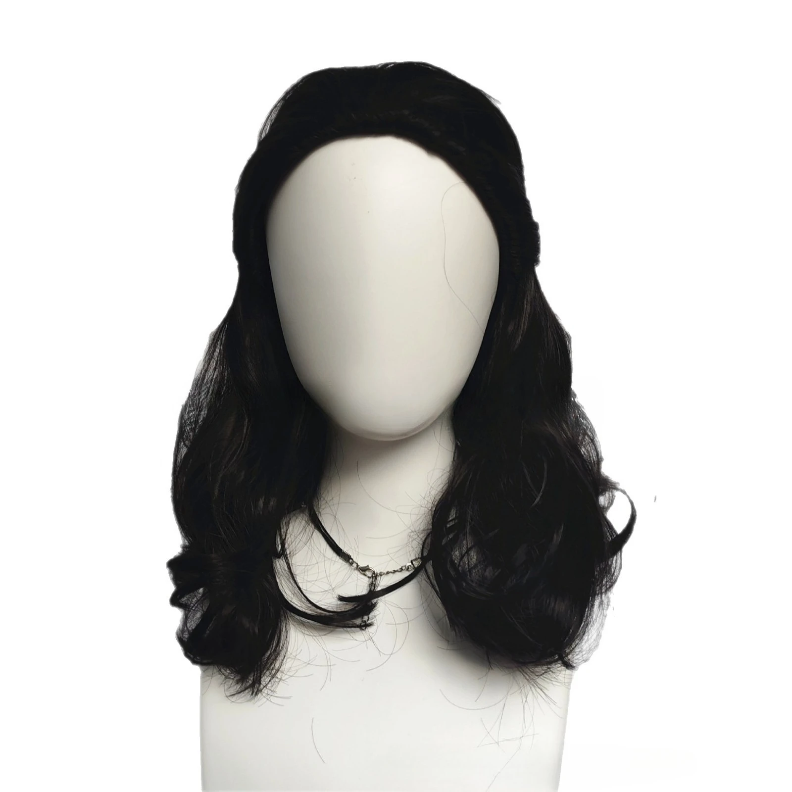Black Long Straight Cosplay Synthetic Hair Wigs for Men Party Costume Halloween Comic Movie Loki Thor Winter Soldier