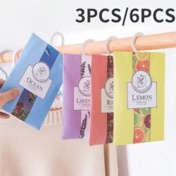 3/6pcs Natural Sachet Aromatherapy Bag Hanging Fragrant Sachet For Wardrobe Closet Car Fragrance Air Freshening Home Supplies