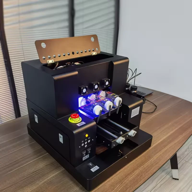 المبيعات الساخنة A4 UV DTF A4 حجم UV طابعة مسطحة لحالة الهاتف بطاقة زجاجة الزجاج الخشب معدن الاكريليك طابعة الأشعة فوق البنفسجية #3