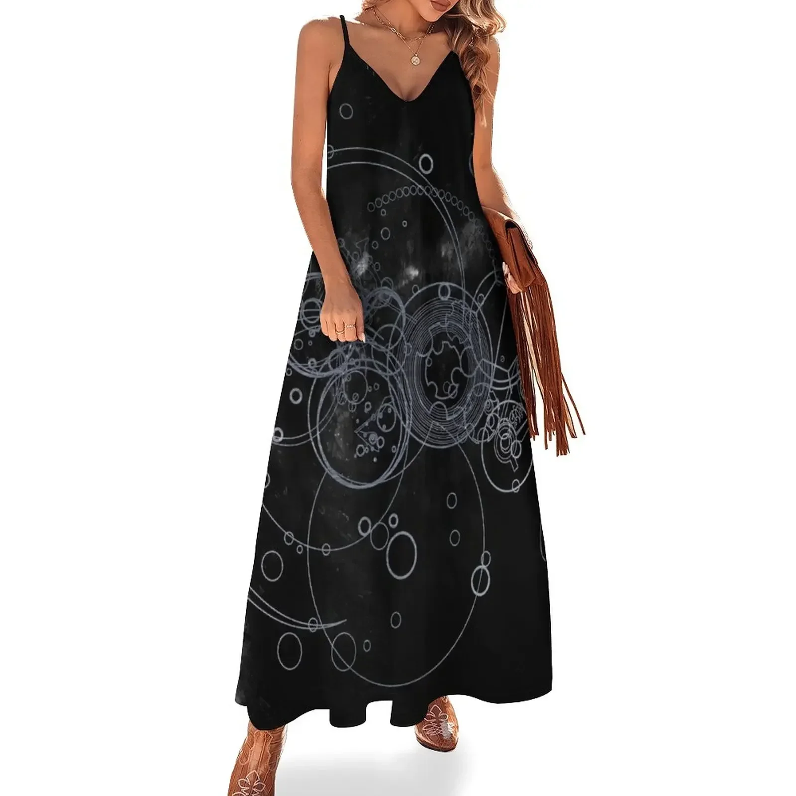 

Time Lord Writing (silver) Sleeveless Dress dress Dress woman