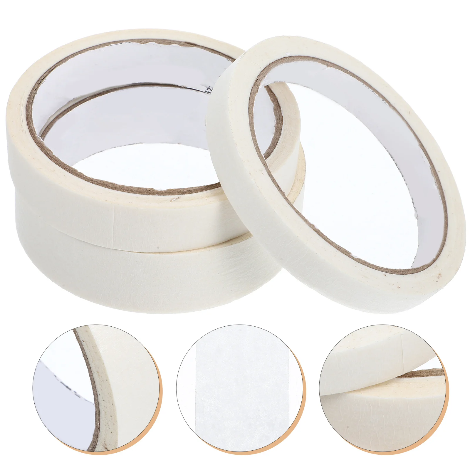 

3pcs White Masking For Journaling Watercolor Paper Border Craft Diy Projects School Stationery Supplies Painters Tape Adhesive