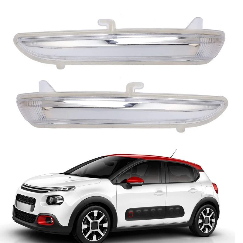 

Pop Car Rearview Mirror Turn Signal Light Rear View Mirror Indicator Light Lamp Cover For Peugeot 208 301 Citroen C3 1607512680