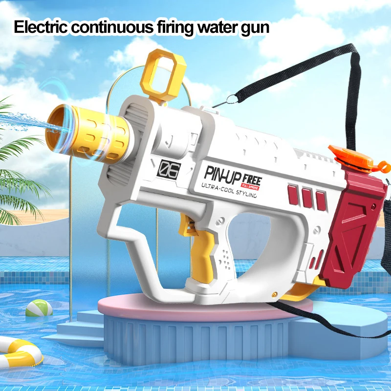 Arma de água elétrica automática completa alta-tecnologia de água soaker armas grande capacidade 800ml piscina festa praia brinquedo ao ar livre para criança adulto