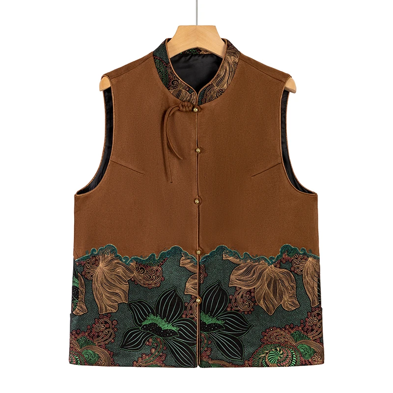 

Осенний жилет для женщин среднего и старшего возраста в китайском национальном стиле, модный костюм для беременных