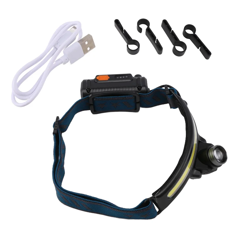 

ABWP-Head Light Lamp LED Rechargeable,1000Lumen Head Light Flashligh With Motion Sensor,With 4 Helmet Clip For Camping,Hiking